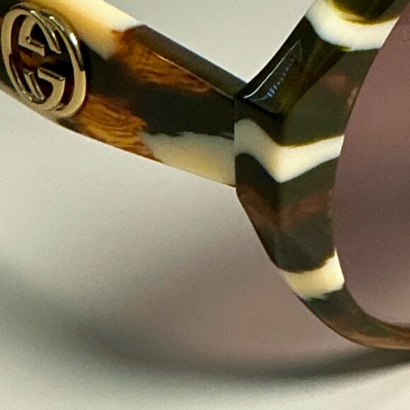 Gucci GG0797S Round Oval Marble Lens Sunglasses 54mm - Picture 3 of 10